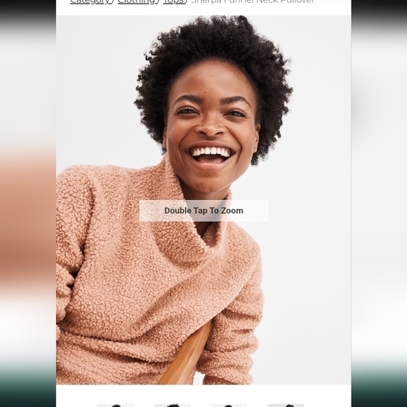 Haven Well Within Brown Sherpa Funnel Neck Pullover Cozy Lounge Wear Size Small - Picture 3 of 13